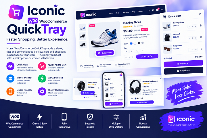 Iconic WooCommerce QuickTray v1.0.6